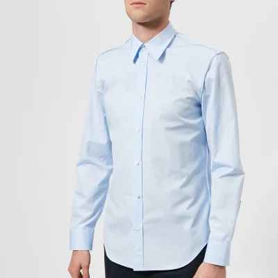 Maison Margiela Men's Cotton Popeline Slim Fit Seam Shirt - Ciel