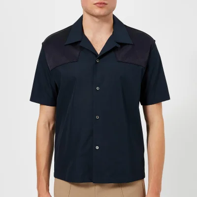 Maison Margiela Men's Cotton Poplin Short Sleeve Western Shirt - Navy