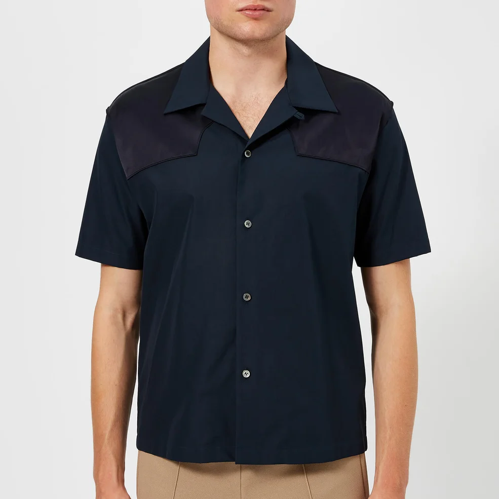Maison Margiela Men's Cotton Poplin Short Sleeve Western Shirt - Navy Image 1