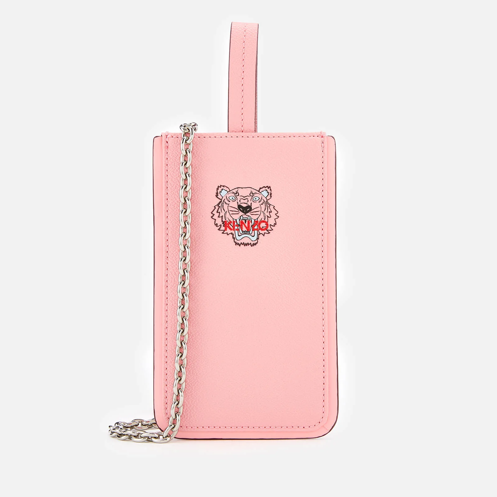 KENZO Women's Tiger Phone Case on Chain - Faded Pink Image 1