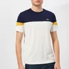 Lacoste Men's Colour Block Contrast Sleeve T-Shirt - Navy/White/Yellow - Image 1