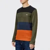 Lacoste Men's Cut and Sew Colour Block Sweatshirt - Black/Khaki/Nevada Orange - Image 1