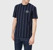 Lacoste Men's Vertical Stripe/Patch Logo T-Shirt - Navy/White - Image 1