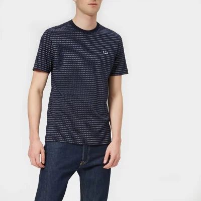 Lacoste Men's Geometric Dot Print T-Shirt - Navy Blue/Flour