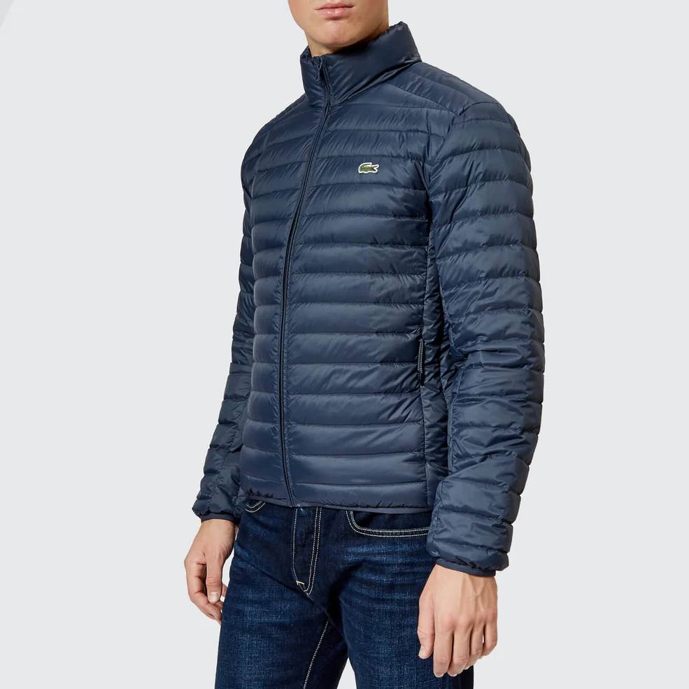 Lacoste Men's Quilted Nylon Jacket - Meridian Blue Image 1