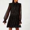 Philosophy di Lorenzo Serafini Women's Glitter Net High Neck Dress - Black - Image 1