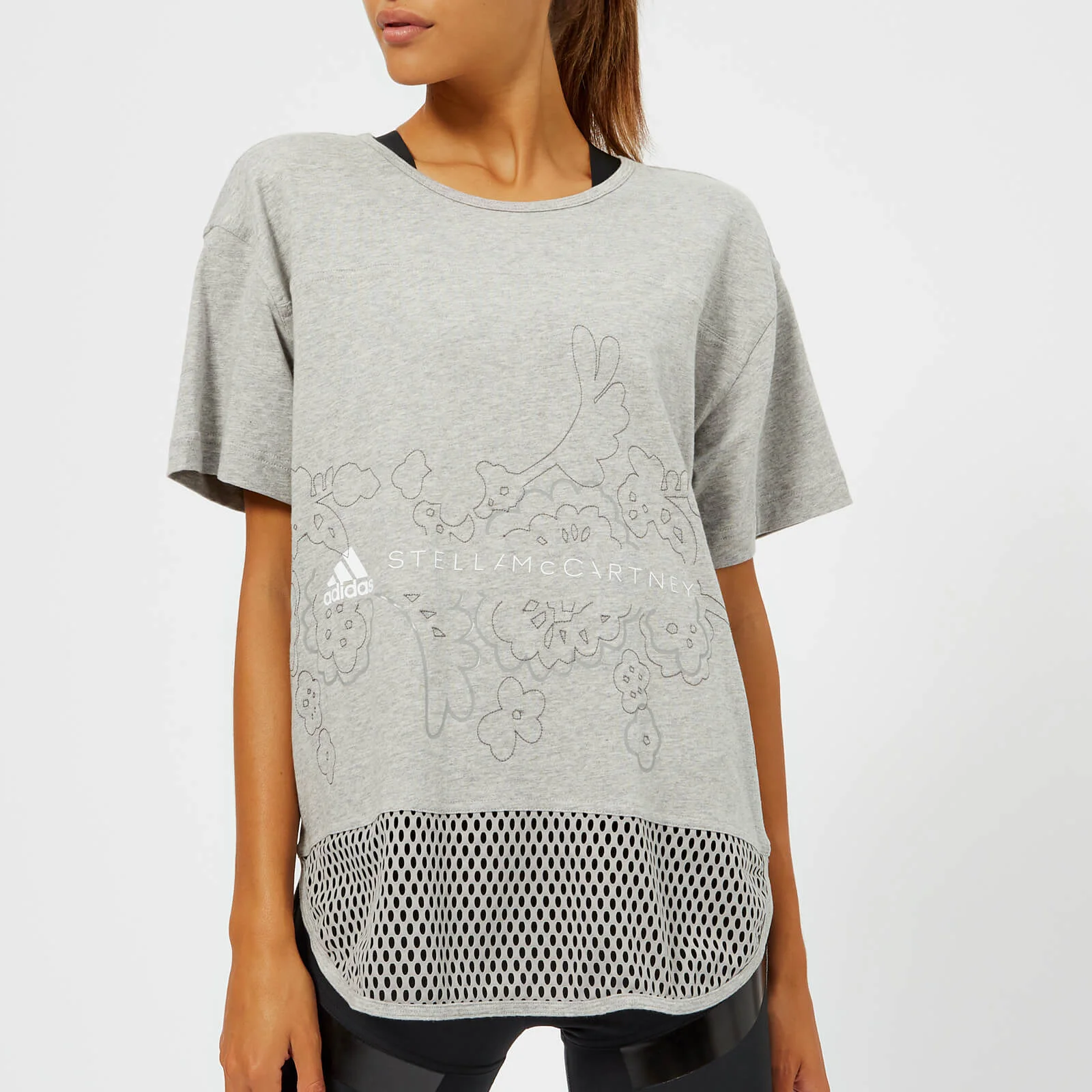 adidas by Stella McCartney Women's Essential Graphic Short Sleeve T-Shirt - Medium Grey Heather Image 1