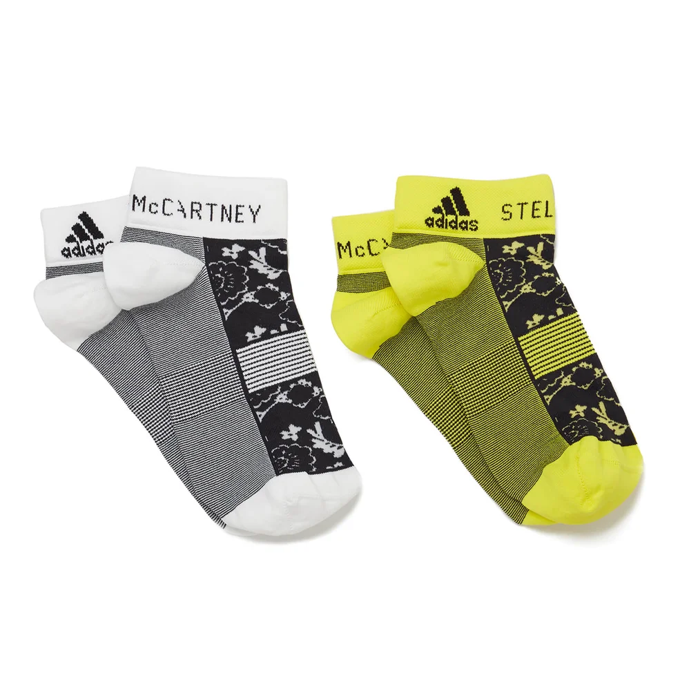 adidas by Stella McCartney Women's Low Cut Socks - Shock Yellow/Black Image 1