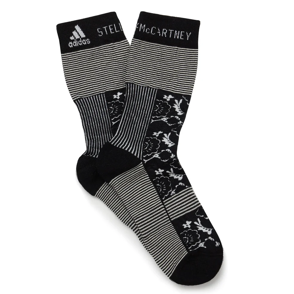 adidas by Stella McCartney Women's Ankle Socks - Black/White Image 1