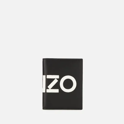 KENZO Men's Leather Logo Card Holder - Black