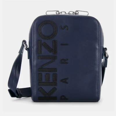 KENZO Men's Calfskin Cross Body Bag - Navy Blue