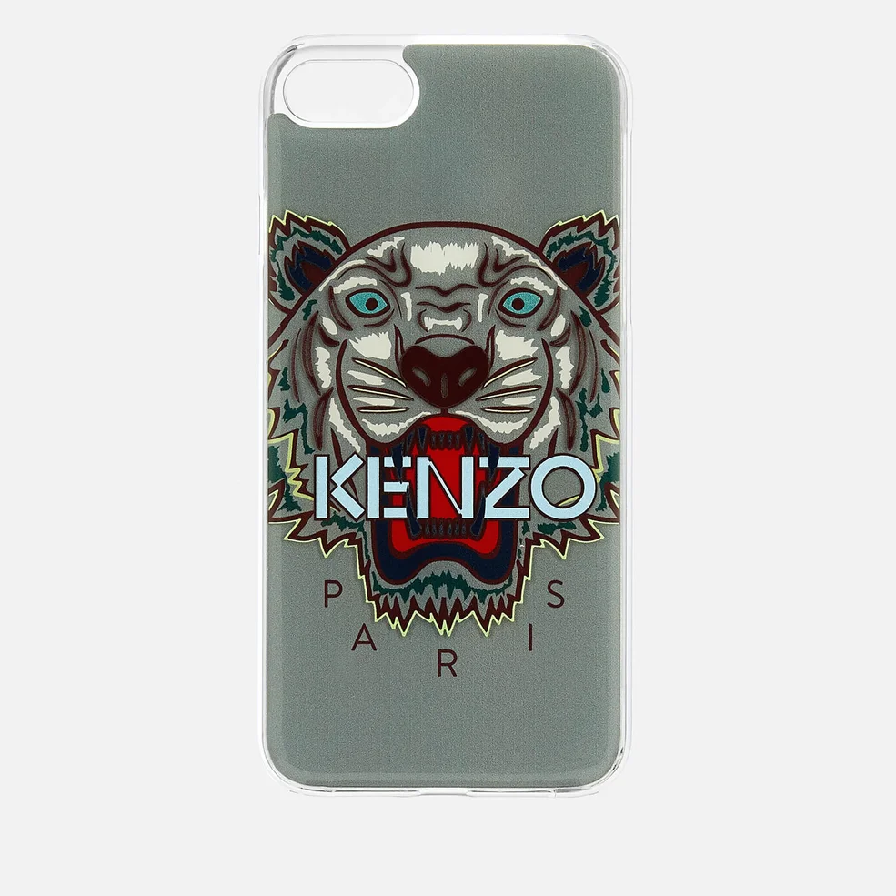 KENZO Men's Tiger Silicone iPhone 7/8 Case - Pale Grey Image 1