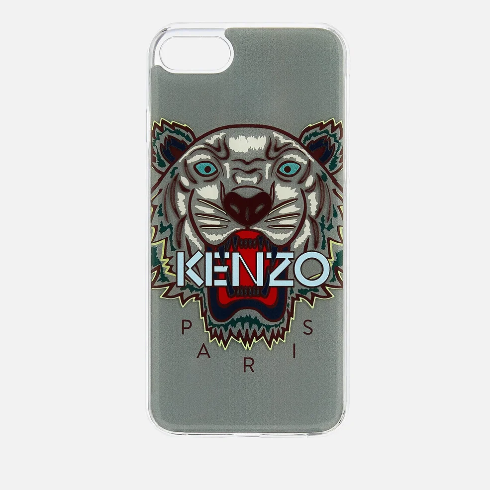 KENZO Men's Tiger Silicone iPhone 7+/8+ Case - Pale Grey Image 1