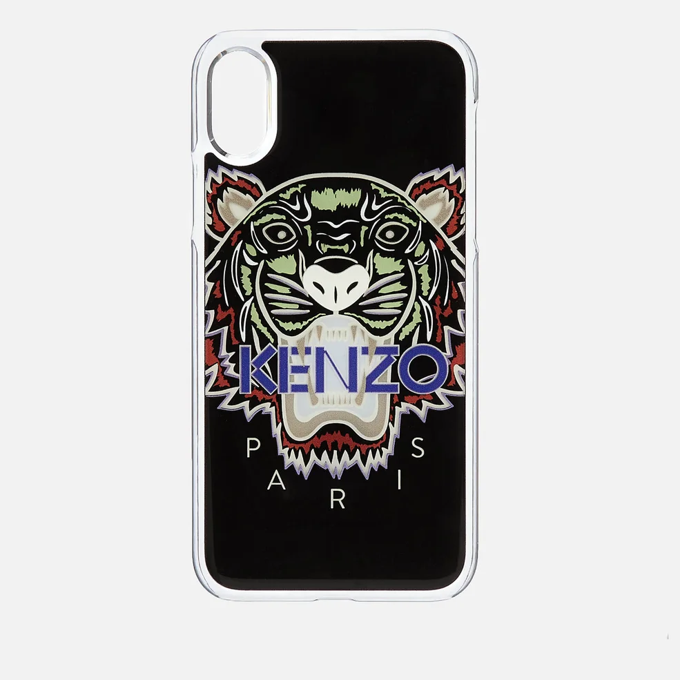 KENZO Men's Tiger Silicone iPhone X Case - Black Image 1