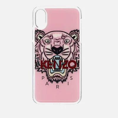 KENZO Men's Tiger Silicone iPhone X Case - Faded Pink