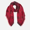 KENZO Tiger Heads Square Scarf - Bordeaux - Image 1