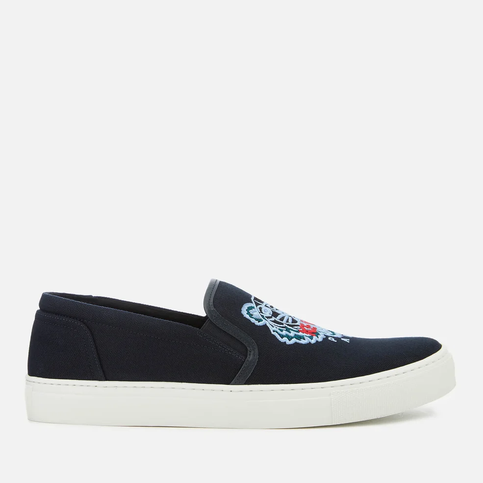 KENZO Men's Canvas Tiger Slip On Trainers - Navy Blue Image 1