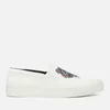 KENZO Men's Canvas Tiger Slip On Trainers - White - Image 1