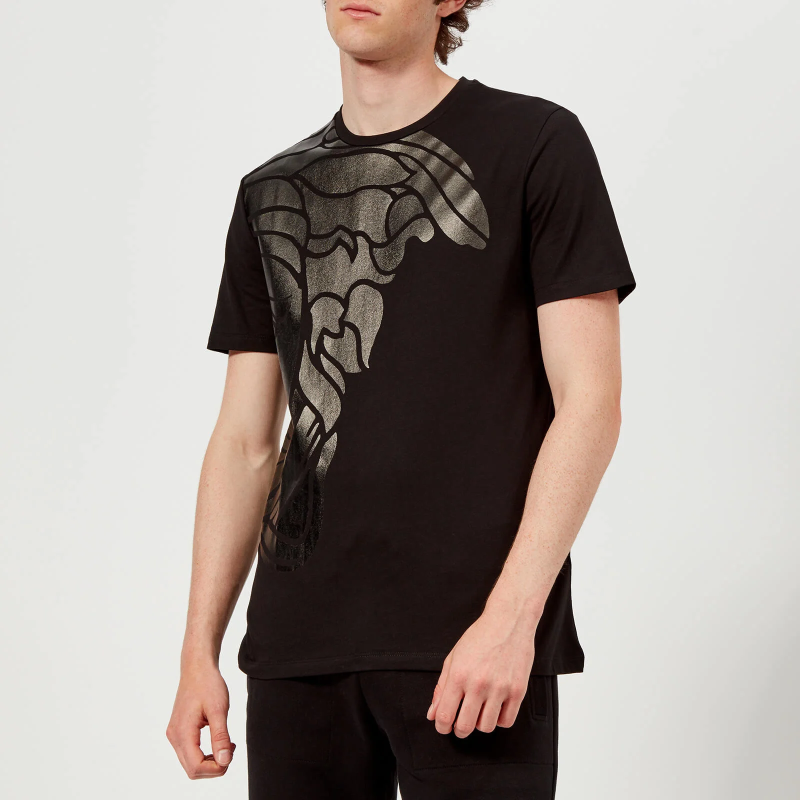Versace Collection Men's Medusa Shoulder Print T-Shirt - Nero Image 1