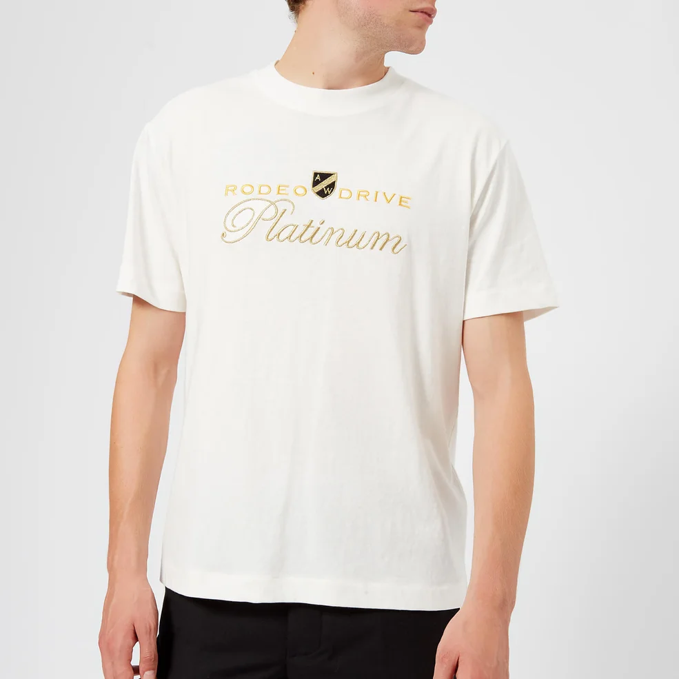 Alexander Wang Men's Platinum Multi Media T-Shirt - Soft White Image 1