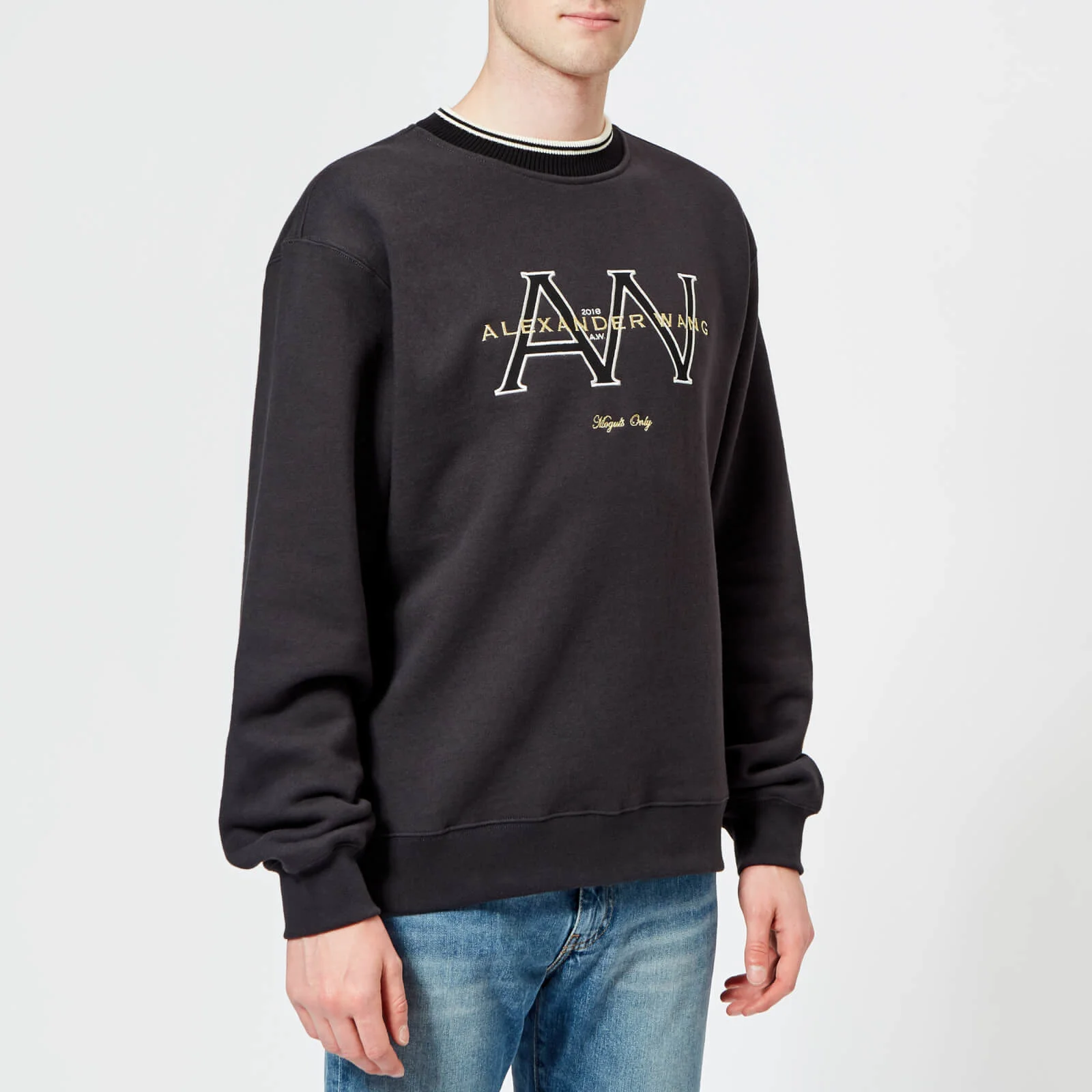 Alexander Wang Men's Withhaw Monogram Sweatshirt - Faded Black Image 1