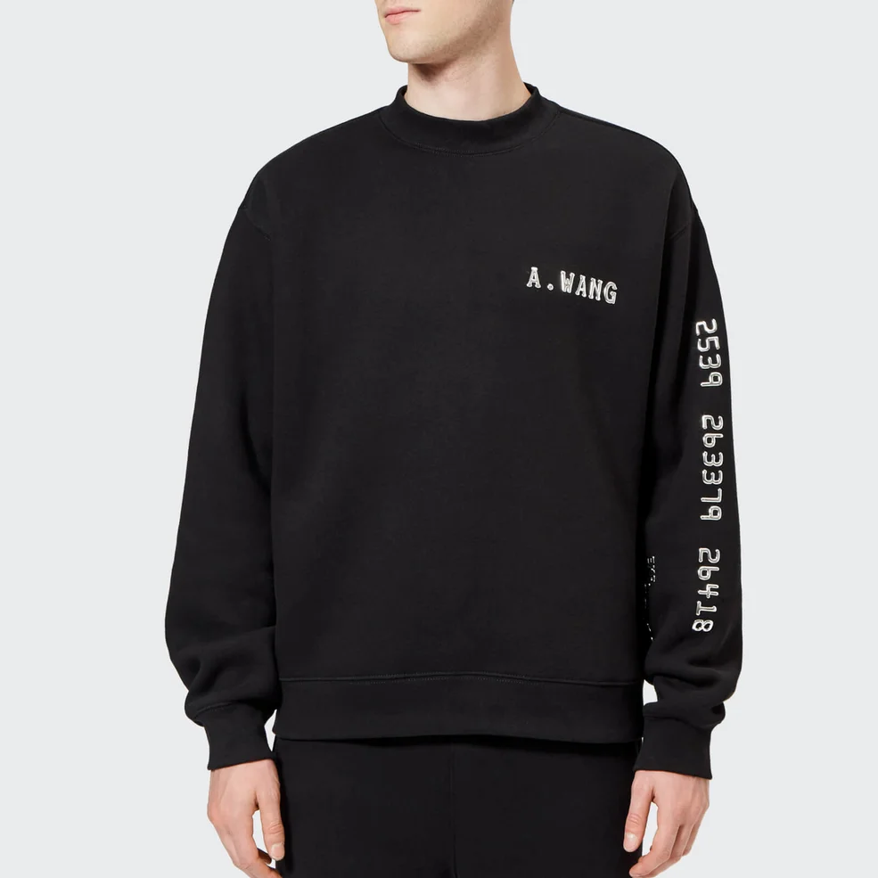 Alexander Wang Men's Credit Card Decal Sweatshirt - Black Image 1