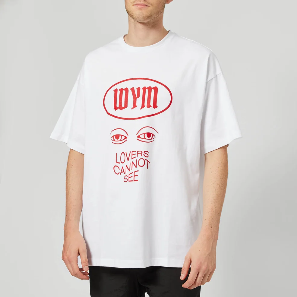 Wooyoungmi Men's Lovers Cannot See T-Shirt - White Image 1