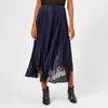 Helmut Lang Women's Pleated Tricot Skirt - Blue - Image 1