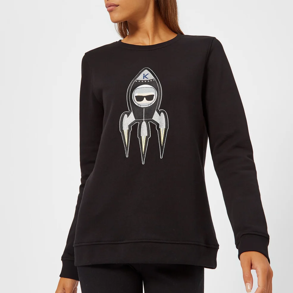 Karl Lagerfeld Women's Space Karl Rocket Sweatshirt - Black Image 1