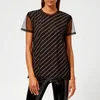 Karl Lagerfeld Women's Karl Stripe Double Layer T-Shirt - Black - Image 1
