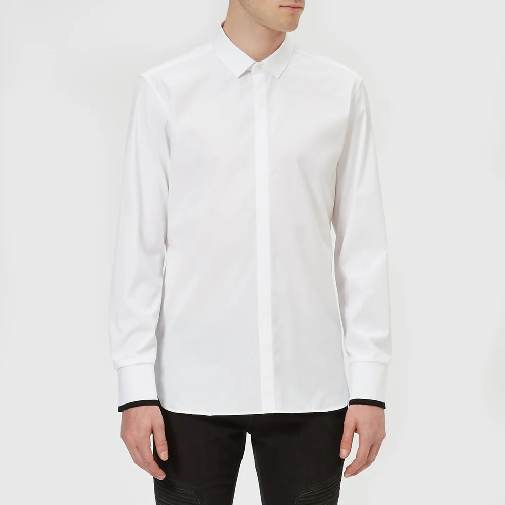 Neil Barrett Men's Bomber Sleeve Shirt - White/Black Image 1