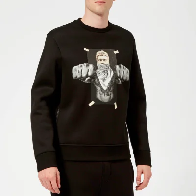 Neil Barrett Men's Boxing Brutus Light Double Bonded Sweatshirt - Black/Print