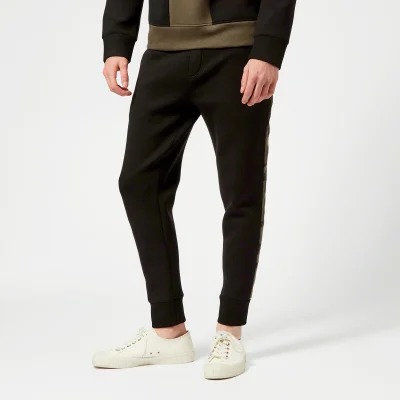 Neil Barrett Men's Camo Stripe Bonded Soft Sweatpants - Black/White