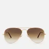 Ray-Ban Men's Aviator Metal Frame Sunglasses - Gold - Image 1