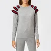 Madeleine Thompson Women's Dia Frill Knit Jumper - Grey & Red - Image 1