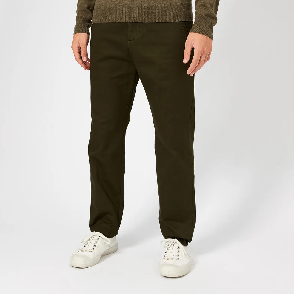 A.P.C. Men's Terry Trousers - Military Khaki Image 1