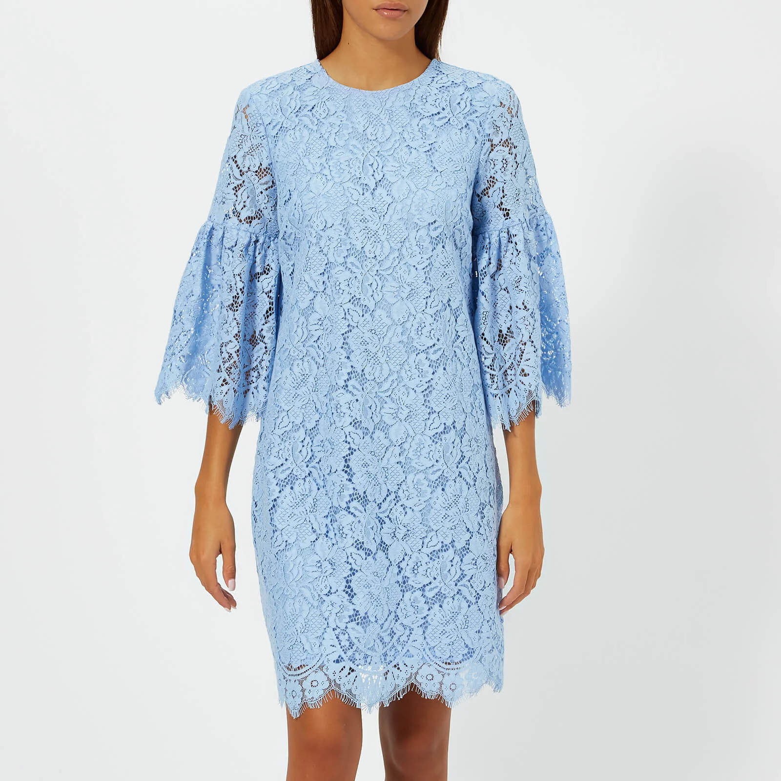 Ganni Women's Jerome Lace Dress - Serenity Blue Image 1