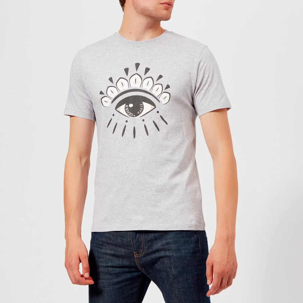 KENZO Men's Eye Logo T-Shirt - Pale Grey Image 1