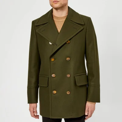 Vivienne Westwood Men's Classic Ecowool Melton Peacoat - Invisible Green