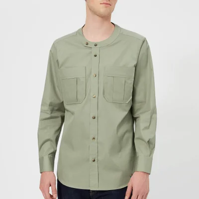 Vivienne Westwood Men's Firm Poplin Military Low Neck Shirt - Sage Green