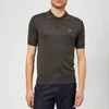 Vivienne Westwood Men's Classic Knitted Polo Shirt - Dark Grey - Image 1