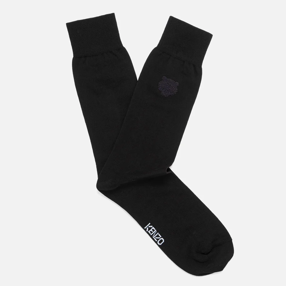 KENZO Men's Tiger Embroidered Socks - Black Image 1