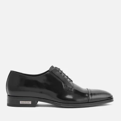 Paul Smith Men's Spencer High Shine Leather Toe Cap Derby Shoes - Black