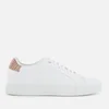 Paul Smith Men's Basso Leather Cupsole Trainers - White/Multistripe Tab - Image 1