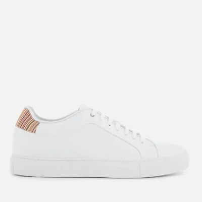 Paul Smith Men's Basso Leather Cupsole Trainers - White/Multistripe Tab
