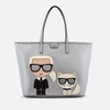 Karl Lagerfeld Women's Ikonik Shopper Bag - Silver - Image 1