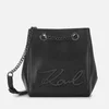 Karl Lagerfeld Women's Signature Bucket Bag - Black Gunmetal - Image 1