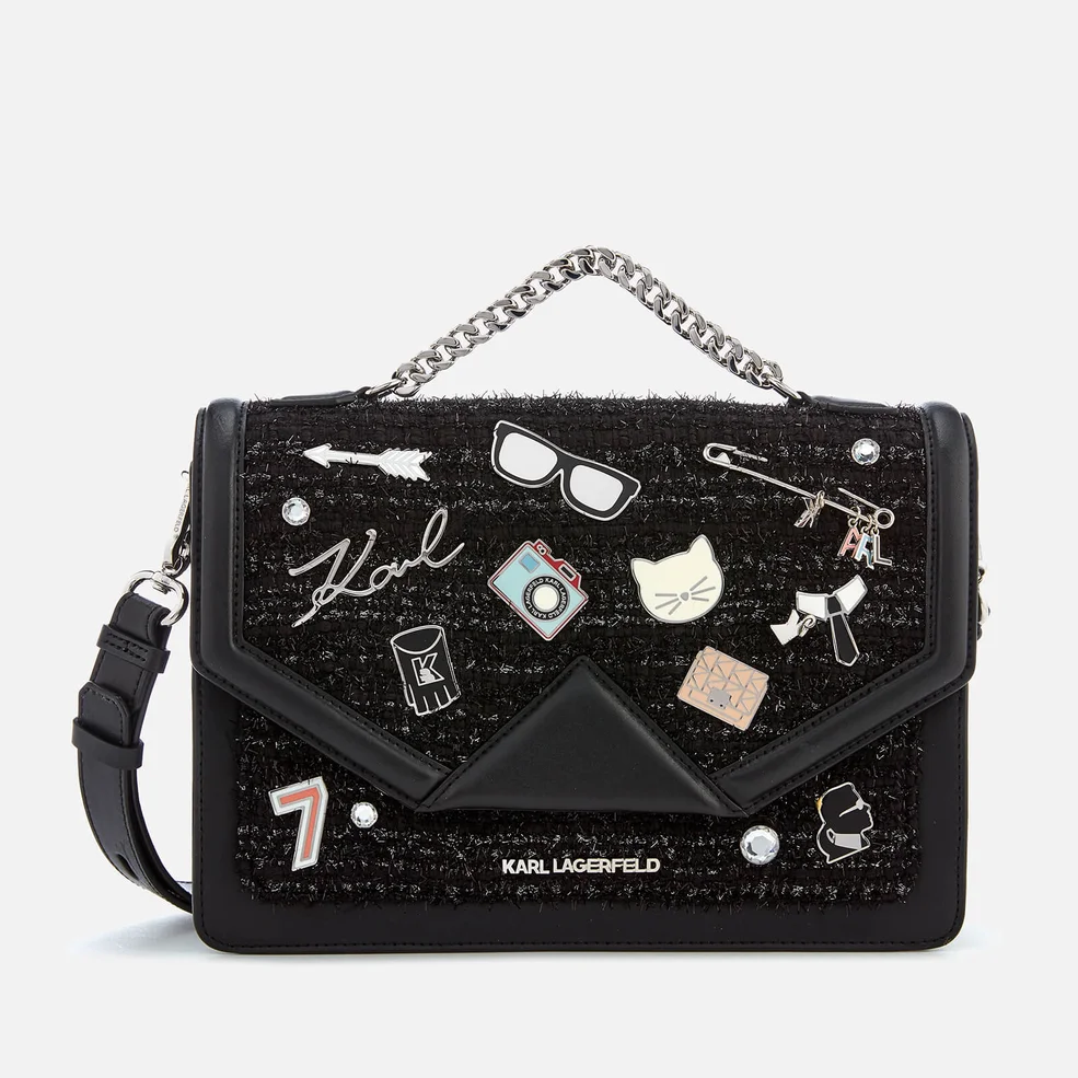 Karl Lagerfeld Women's K/Klassik Pins Shoulder Bag - Black Image 1