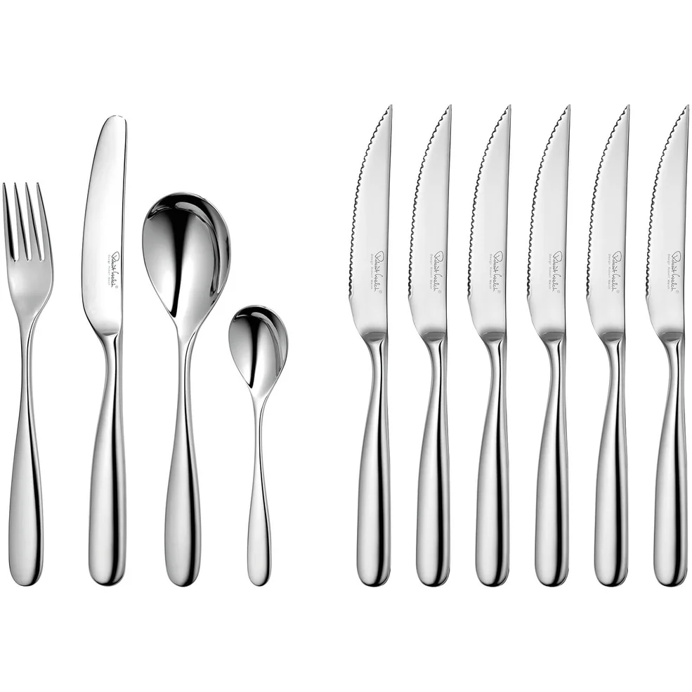 Robert Welch Stanton 30 Piece Cutlery Set with 6 Steak Knives Image 1