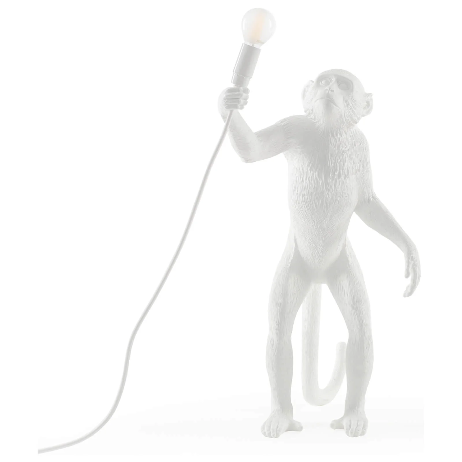 Seletti Indoor/Outdoor Standing Monkey Lamp - White Image 1